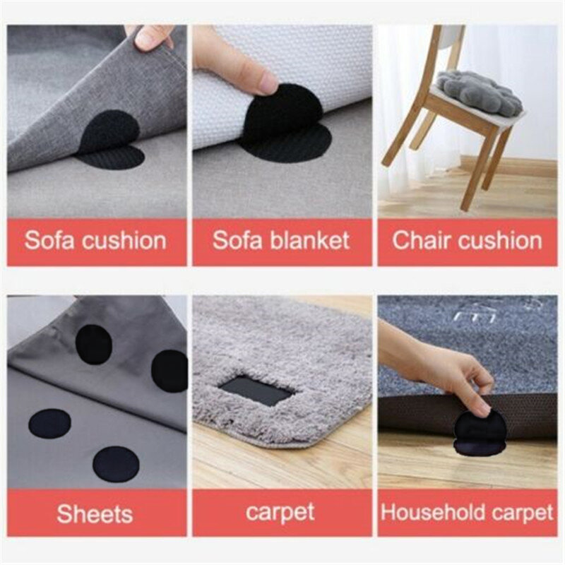 Piezas adhesivo de doble cara para sofá cama, alfombra fija, mantel, retenedor antideslizante, 5, 4cm/5cm
