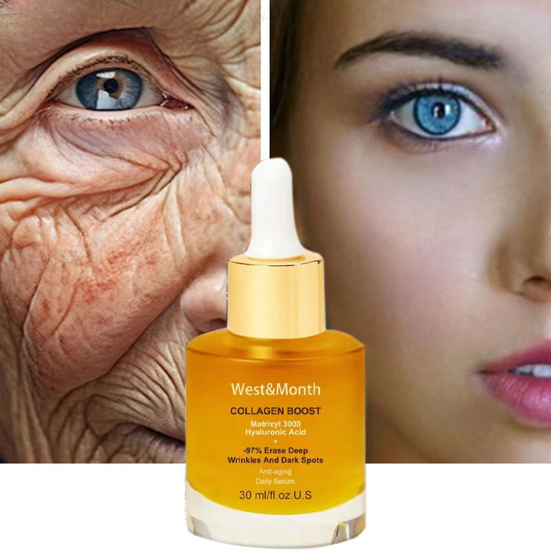 Collagen Wrinkle Remover เซรั่ม Anti Aging Whitening Moisturizing Fade Fine เส้นจุดด่างดำ Brightening เครื่องสำอางเกาหลี