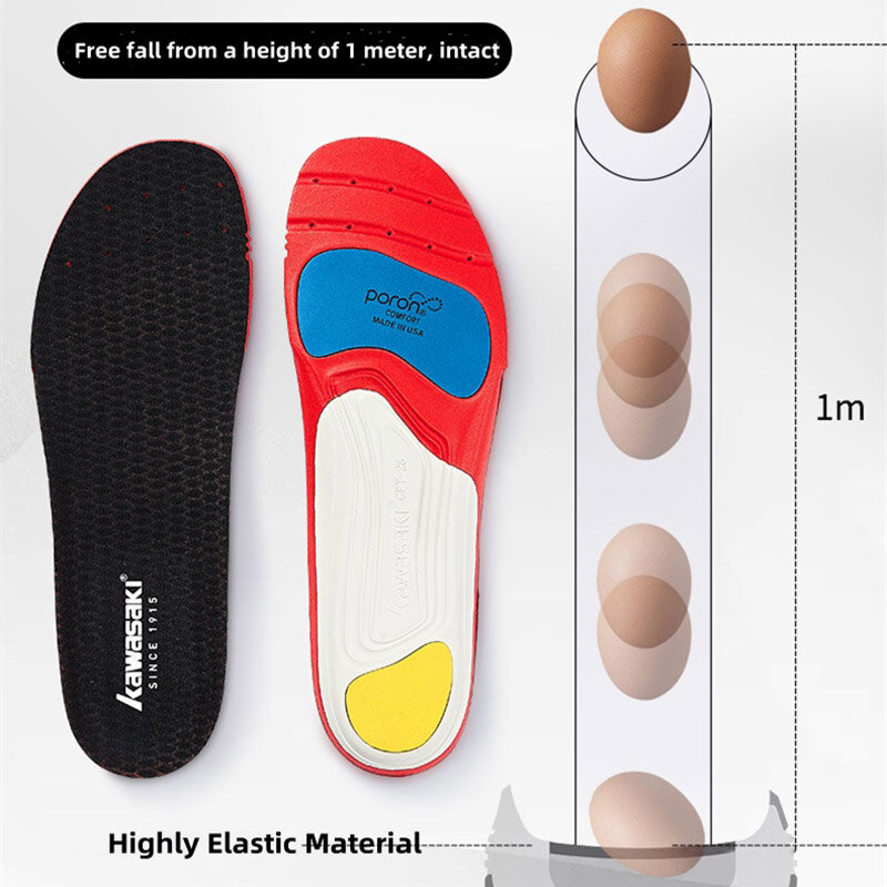 Kawasaki Breathable Insole For Men And Women Sweat-absorbing Breathable Sports Insoles CFT-28 Sneakers Accessories