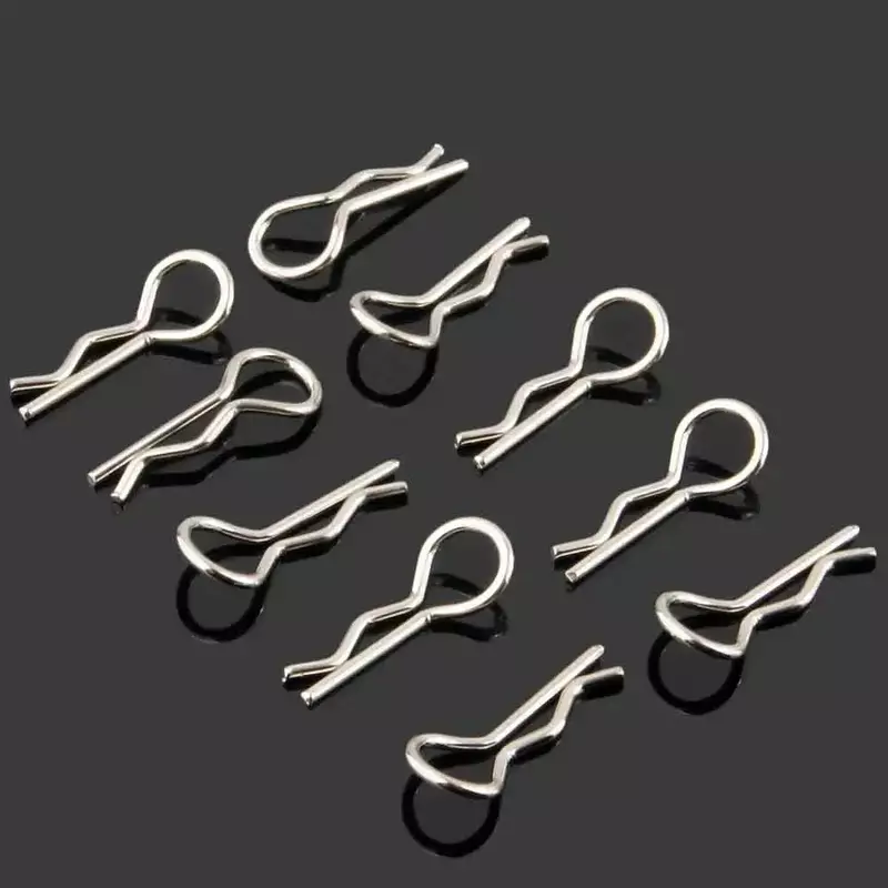HSP 02053 Stainless Steel Bend Body Clip R Clip for 1/8 1/10 1/16 RC Car Flying Fish 94122 94123 94166 94155 94177 94188 Parts