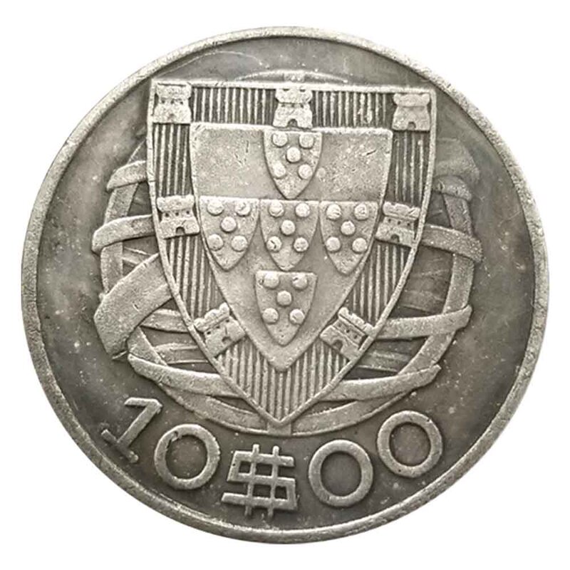 Moneda de bolsillo conmemorativa de la buena suerte de Portugal, moneda de decisión de club nocturno, moneda de Arte de pareja divertida de lujo histórica, bolsa de regalo