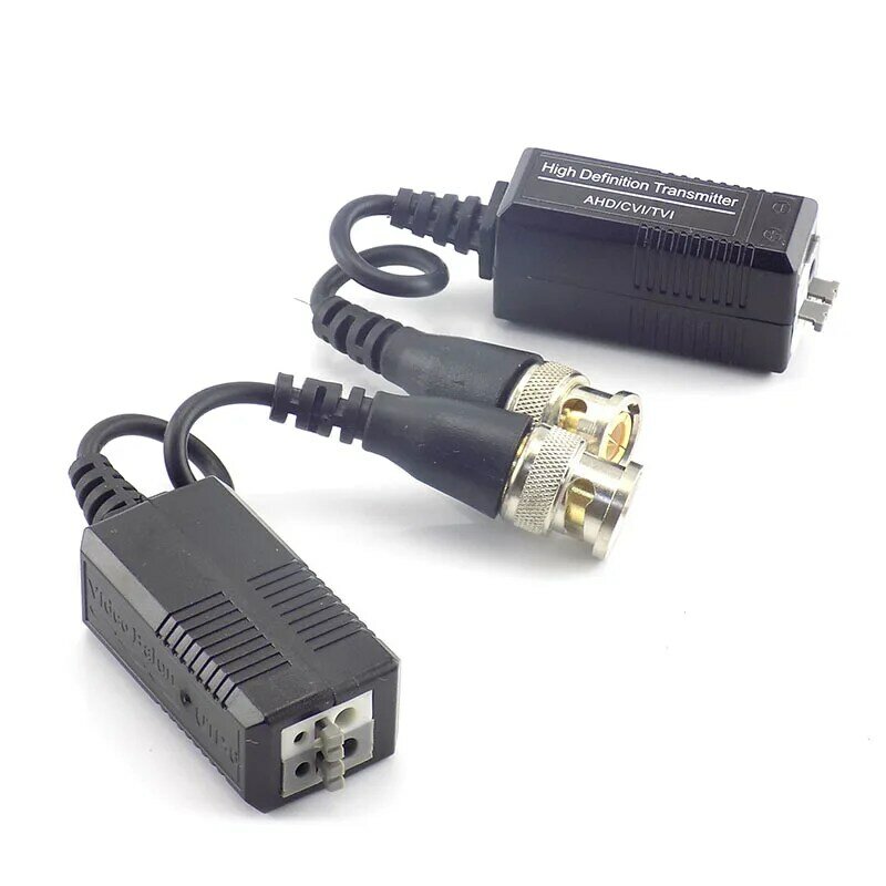Balun vidéo UTP torsadé, émetteurs-récepteurs passifs pour caméra HD 720P, CVI, TVI, AHD, BNC mâle vers UTP, accessoires CCTV, 1 paire