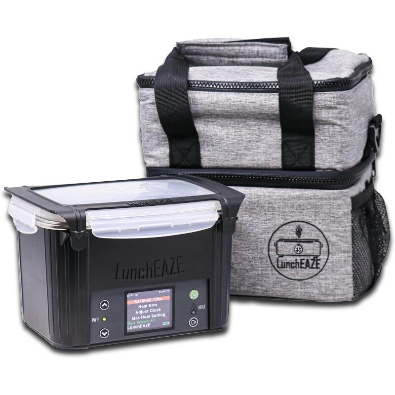 LunchEAZE Electric Lunch Box – Self-Heating, Cordless, Battery Powered Food Warmer– 220°F Heat, with Bluetooth Connectivity