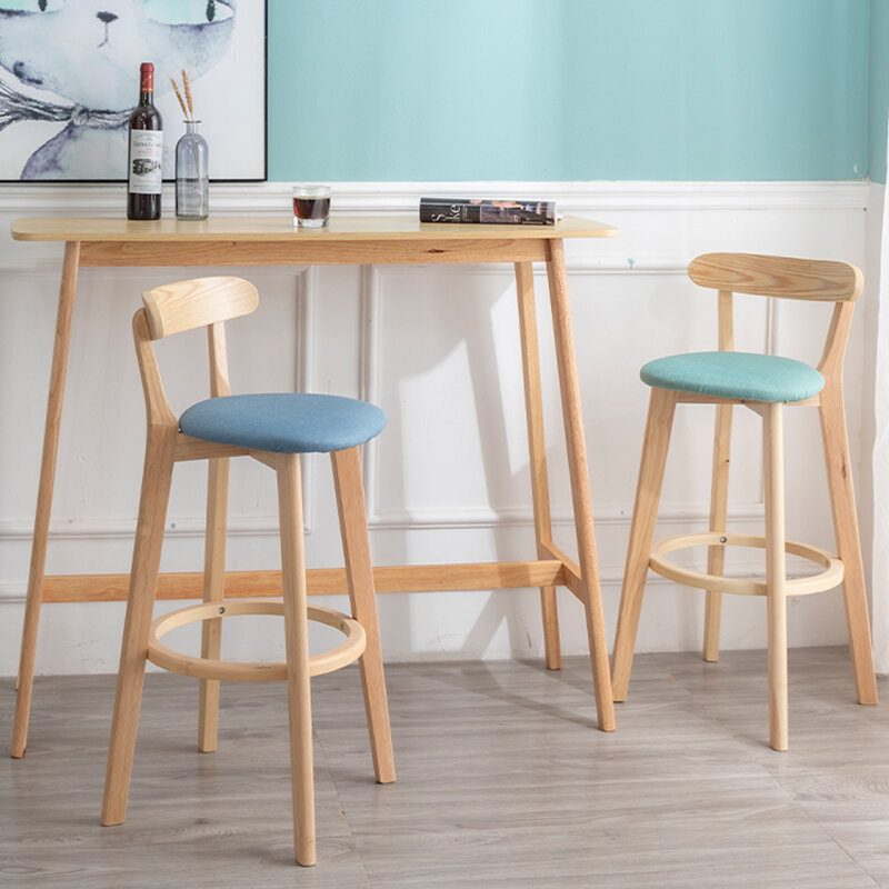Cadeiras altas nórdicas para a decoração home, cadeira moderna do bar, mobília de madeira, cozinha e escritório, europeu