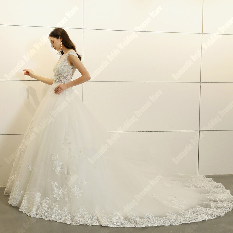Boho Elegant Wedding Dresses For Women Sexy Glitter Tulle Surface Bridal Gowns Mopping Length Princess Vestidos De Novias 2024