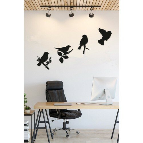 Decorative Modern Quadruple Bird Wall Ornament Stylish Appearance New Design