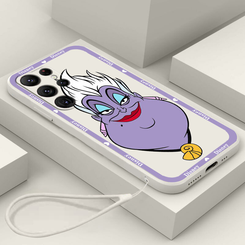 Disney vilão rainha legal corda líquida capa capa de telefone para samsung galaxy s22 s21 s20 pro fe s10 nota 20 10 plus lite ultra