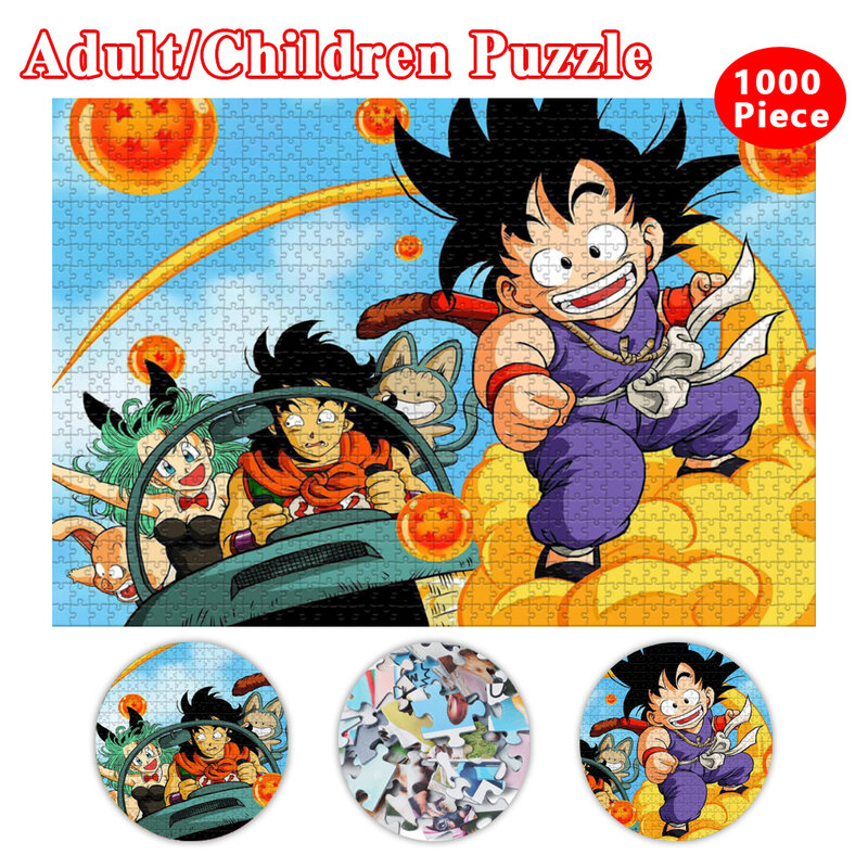 Dragon Ball Jigsaw Puzzle 300/500/1000 Pieces Educational Wooden Jigsaw Puzzles for Adults Teens Child Brain Challenge Game