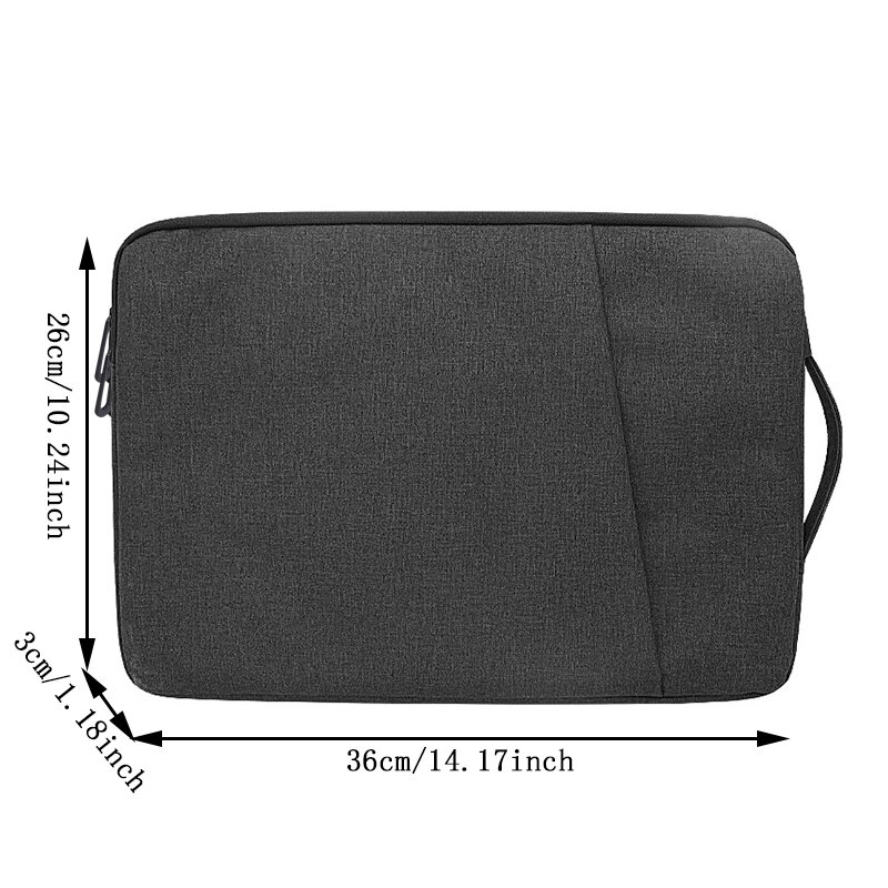 Laptop Sleeve Handbag Computer Notebook Sleeve Cover Shockproof Computer Briefcase Travel Business Men 3 Colors