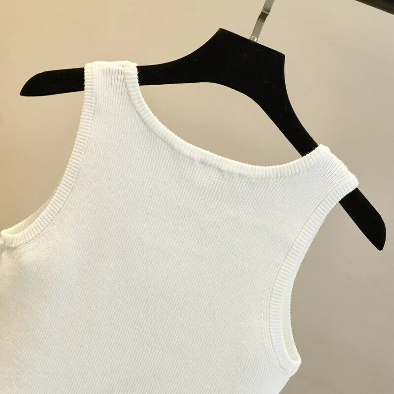 2024 Europe America Top hot tees Women Vest Embroidery logo Cotton shirt Women Tops Summer Tank tops