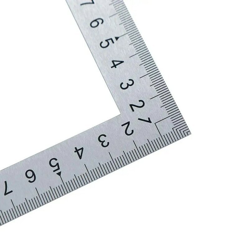 Herramienta de medición de acero inoxidable para oficina, regla recta de 90 grados, material escolar, regla de ángulo de 90 grados, regla en forma de L