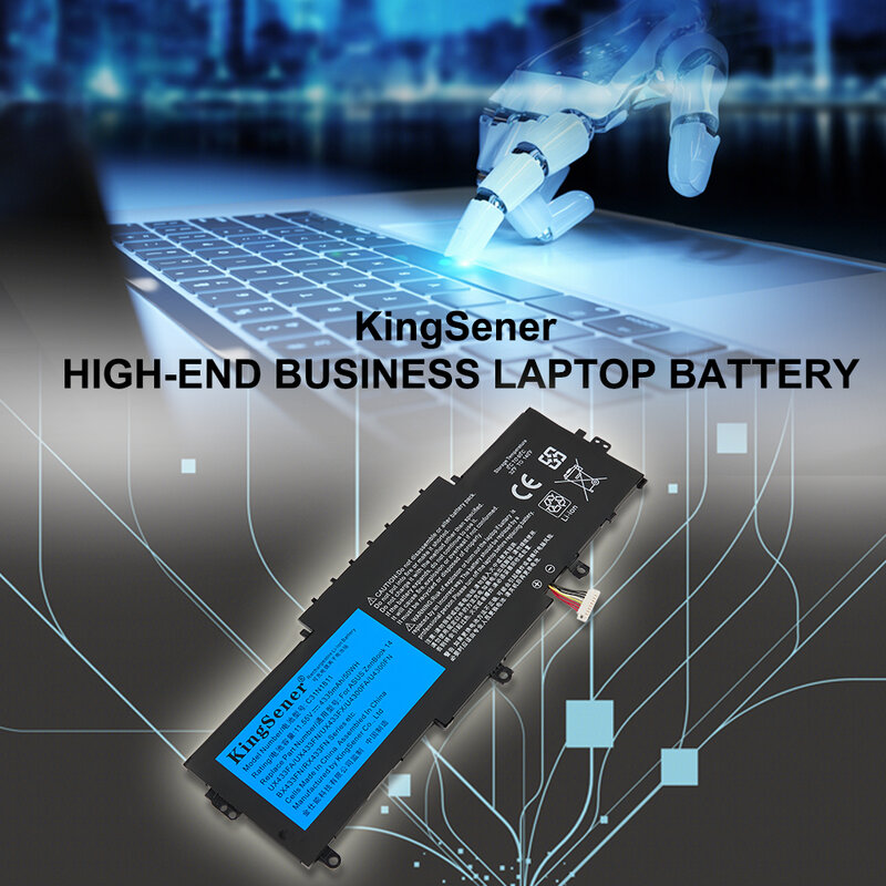 KingSener Battery Baterai Laptop UNTUK ASUS Battery UX433FN-2S untuk ZenBook 14 UX433F UX433FA-A5046R 4335mAh
