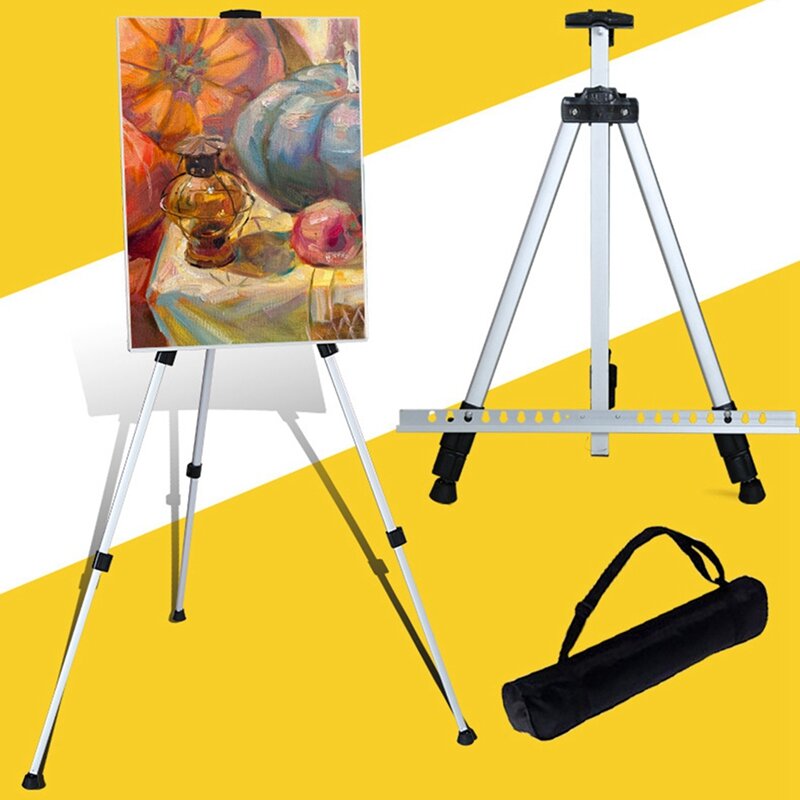 1.6M Tripod Display Rack Travel Painting Easel Telescopic Folding Portable Shelf For Outdoor Travelling Decoration