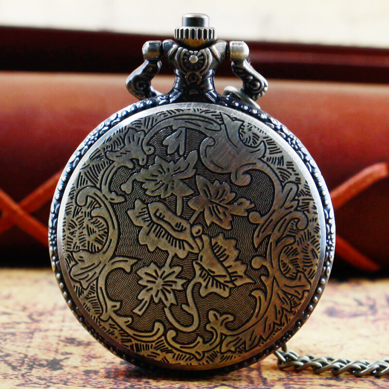 Relojes de bolsillo de cuarzo sencillos con diseño ahuecado, exquisito colgante para hombre y mujer, regalo de cumpleaños