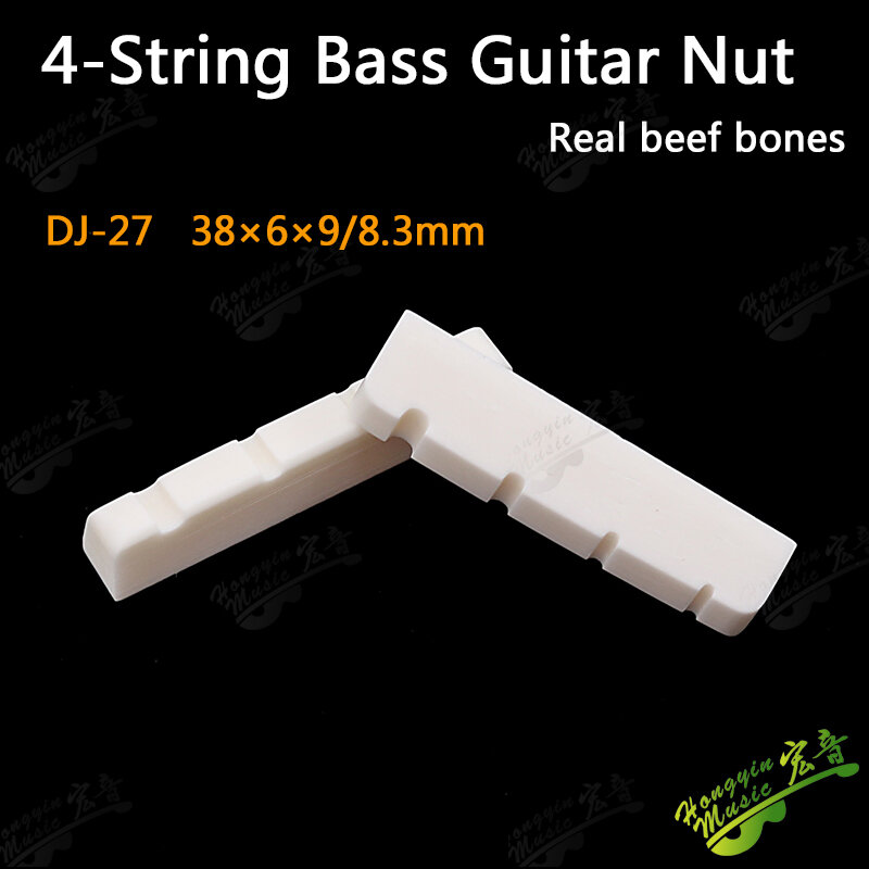 4 5 12 corde per basso elettrico sella per ponte osseo reale accessori per ponte per chitarra con dado a osso scanalato