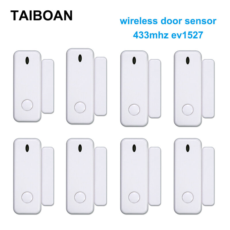 TAIBOAN 433MHz bezprzewodowy czujnik magnes na drzwi do wykrywania okien domowych dla systemu alarmowego, powiadamianie o bezpieczeństwie rodziny