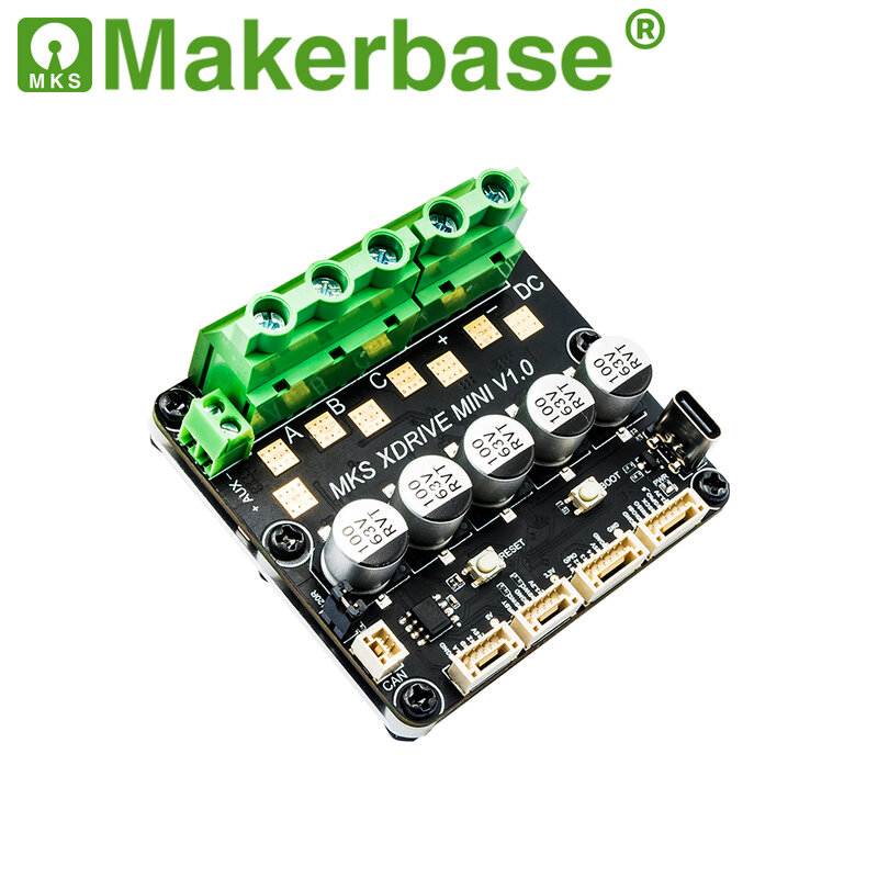 Makerbase XDrive3.6 56V pengendali Motor Servo tanpa sikat presisi tinggi, berdasarkan peningkatan ODrive3.6.