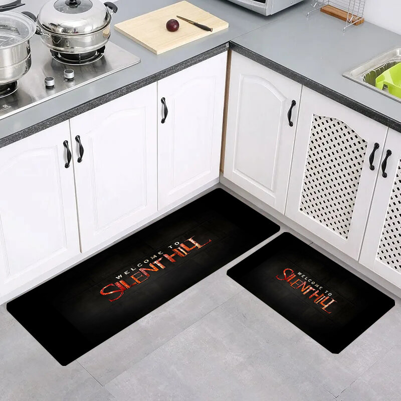 Kitchen Mat Welcome To Silent Hill Room Rugs Home Carpet Entrance of House Balcony Carpets Foot Rug Doormat Door Mats Bathroom