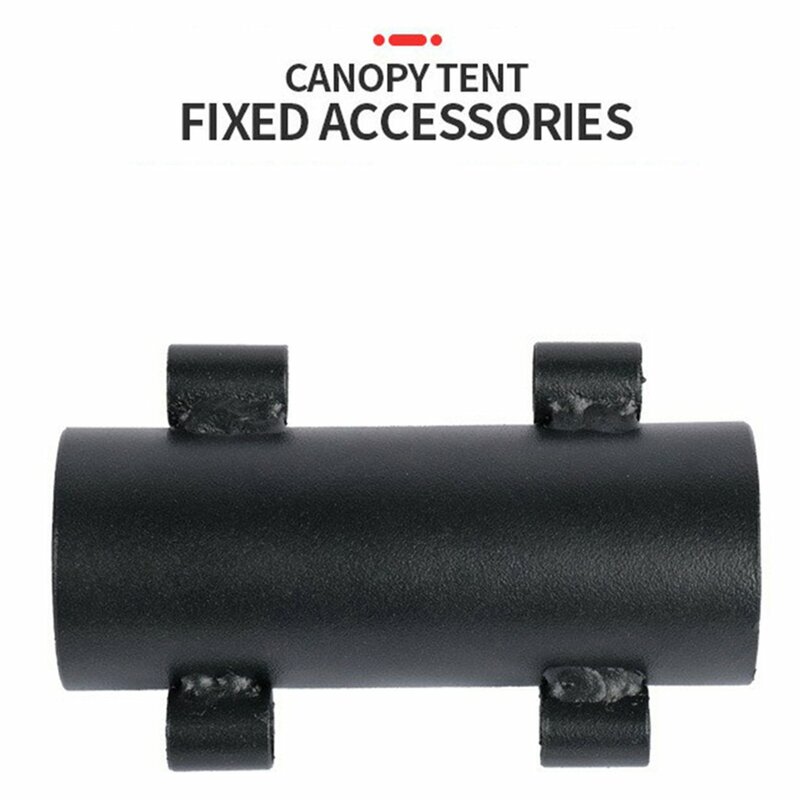 Reinforced Iron Tent Awning Rod Holder Bracket Outdoor Camping Canopy Pole Holder Fixed Tube Windproof Hiking Accessories