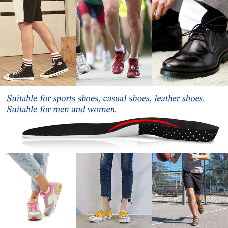 Palmilhas ortopédicas para o Homem Mulheres Almofada Gel Palmilha de Memória Almofadas Silicone Arch Suporte Esporte Sapato Pad Soft Running Insert