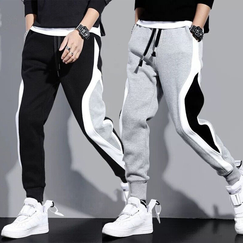 Men Pants Street Fashion Hip Hop Elastic Feet Joggers Harajuku Sweatpant Comfort Trousersa