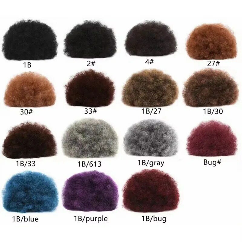 New Drawstring Hair Bun Ponytail Extension 8inch 50g Synthetic Afro Kinky Curly Puff Messy Chignons Ponytail for Women Wig Braid