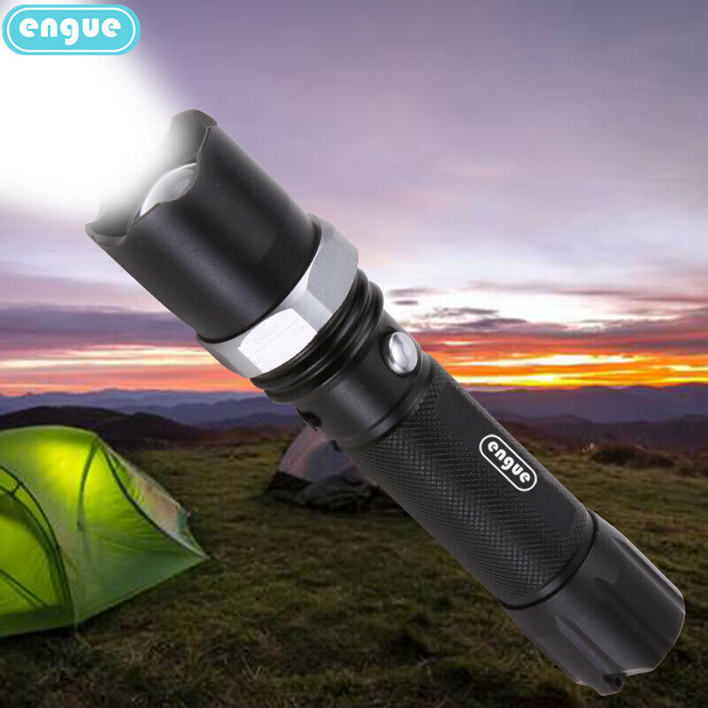 ENGUE-lanterna portátil forte luz, multifuncional USB recarregável, dupla finalidade, luz de emergência ao ar livre