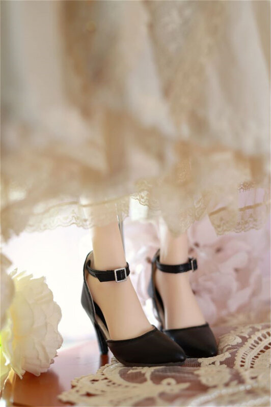 Zapatos de tacón alto puntiagudos para muñeca femenina, accesorios para muñecas BJD, adecuados para 1/3
