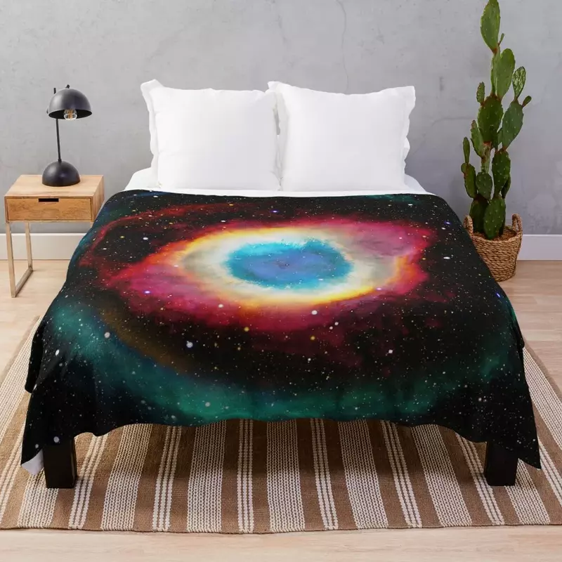 Helix Nebula - Eye of God, selimut lempar musim panas, tempat tidur dekoratif, selimut lembut