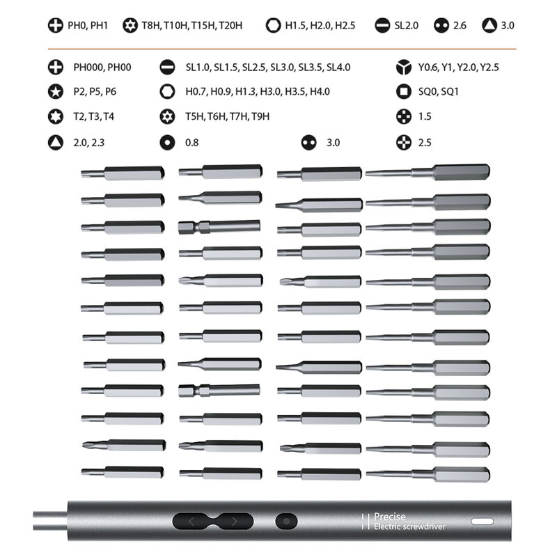 28/62/120 in 1 cacciavite elettrico Set di precisione utensile elettrico piccolo Bit magnetico ricaricabile per la riparazione del telefono cellulare Xiaomi