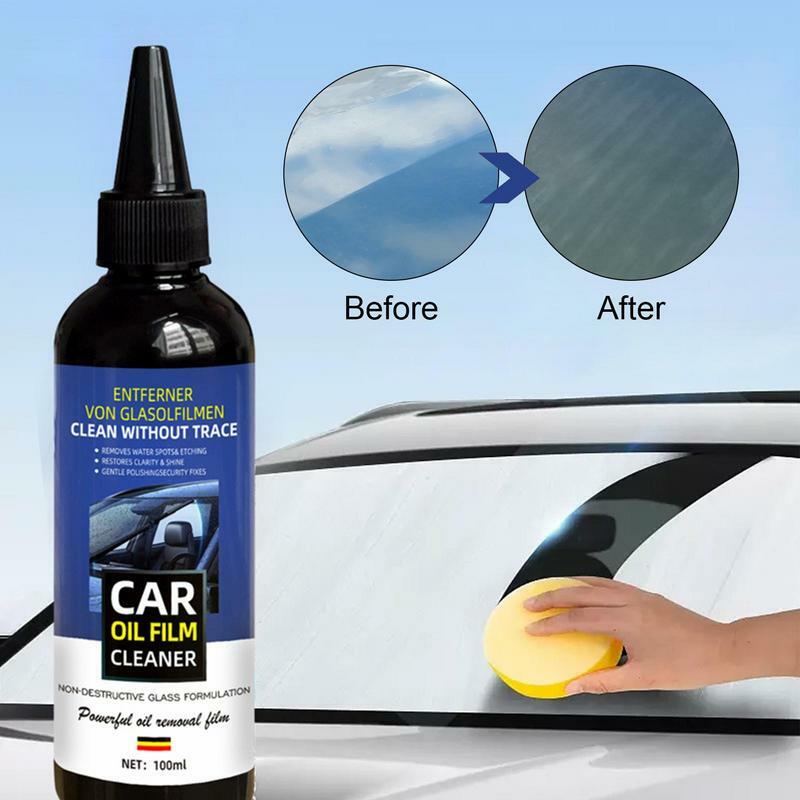 Limpiador de película de aceite para coche, limpiador de parabrisas líquido para ventana, agente de película de aceite, 100ML