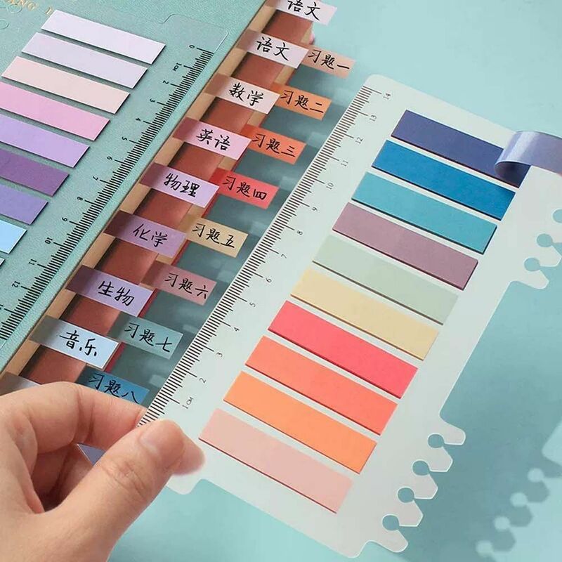 Color Sticky Labels Stationery School Office Supplies Hand Account Notes Sticky Note Notepad Index Memo Pad Loose Leaf Index