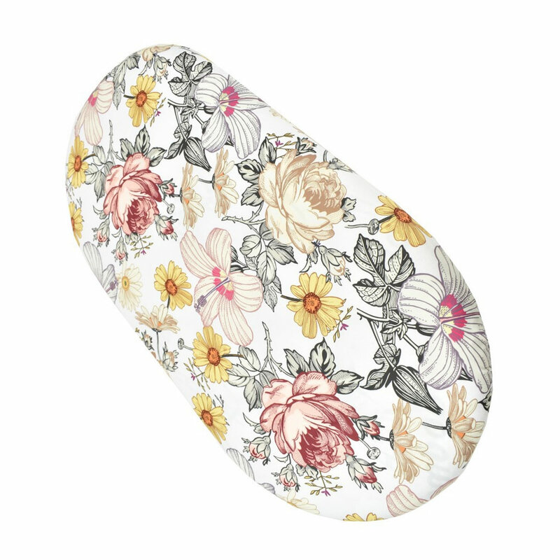 Эластичная люлька для новорожденных мальчиков и девочек, постельное белье с цветочным принтом