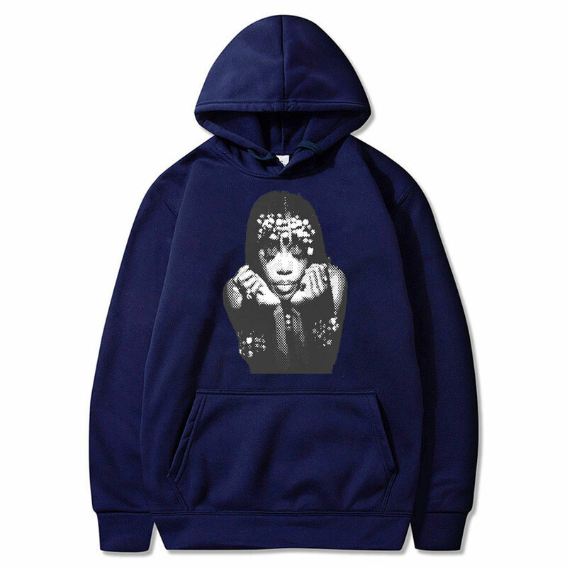 Rapper SZA Mugshot Graphic Print Hoodie Male Casual Sweatshirt Men Women Hip Hop Vintage Oversized Hoodies Men's Y2k Streetwear