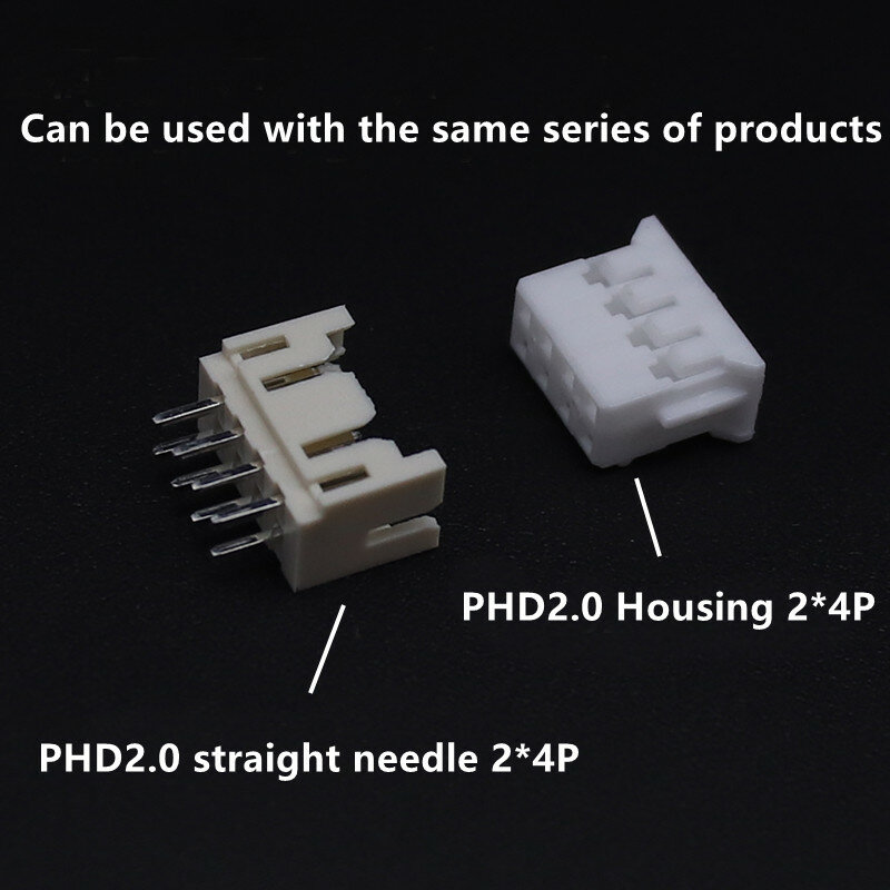 Carcasa de conector de doble fila PHD 2,0 MM, lote de 50 piezas, 2x2/3/4/5/6/7/8/9/10/11/12/13/14/15/16/conector PHD2.0 de 20 pines