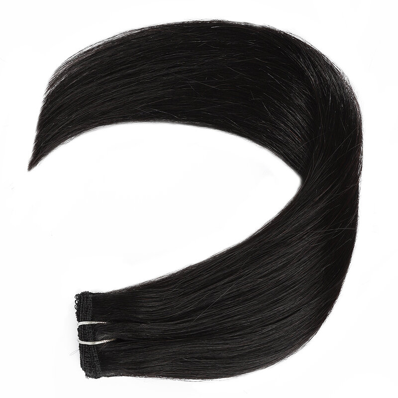 وصلات شعر ريمي طبيعي للنساء ، وصلات شعر ، مستقيم ، جودة ، متين ، 25 جم ، 5 قطعة/الحزمة ، # 1b ، 5 قطع