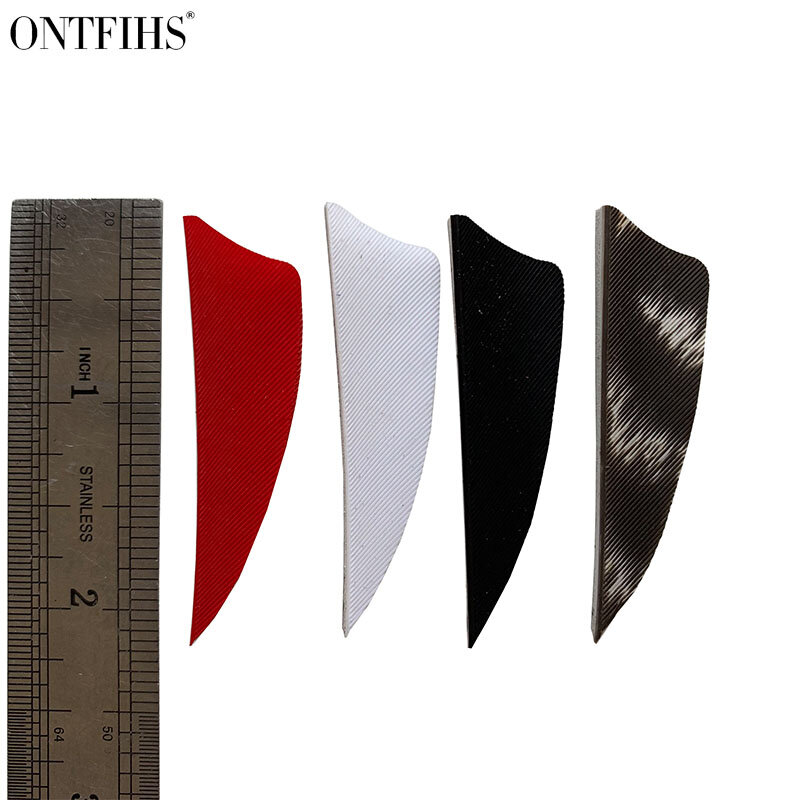 Plumas de pavo naturales para tiro con arco, plumas de corte de escudo, ala derecha e izquierda, flecha de 2 pulgadas, 100 piezas