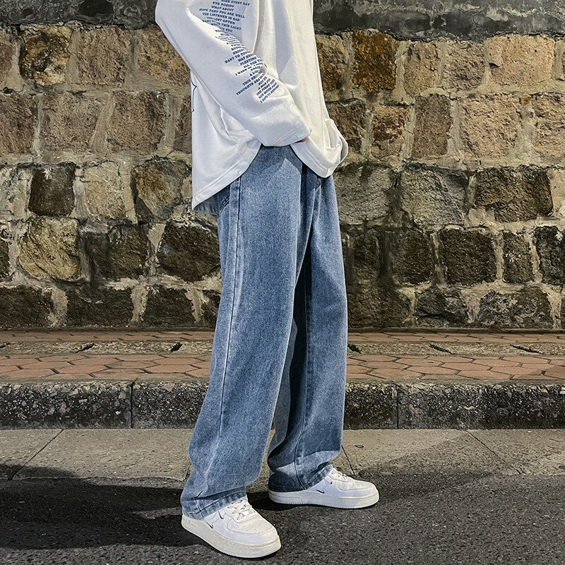 Jeans de negócios confortável masculino, jeans alto e bonito, estilo clássico, moda casual ao ar livre, nova marca, 2023