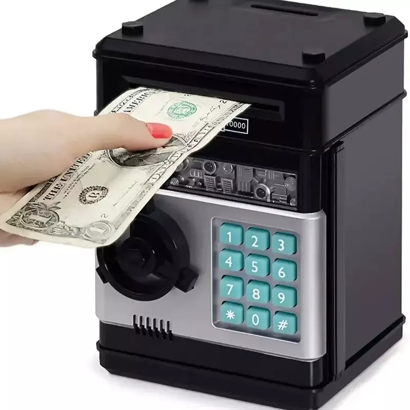 Children Electronic Piggy Bank Kids Custom Password Safe Box Money Boxes Digital Coins Cash Saving Safe Deposit Atm Machine