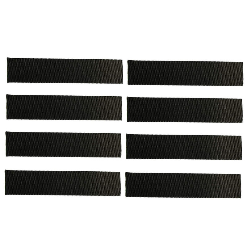 8pc Self-Adhesive Fireplace End Tape Glass Fabric Black Tape Sealing Cord End 10*2.5cm High Temperature Resistance Stoves Parts