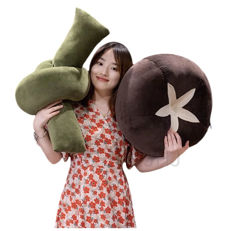 봉제 버섯 & 다시마 베개 소파 장식 쿠션 세탁 가능한 봉제 장난감, 크리에이티브 버섯 어린이 봉제 인형, 고품질 선물