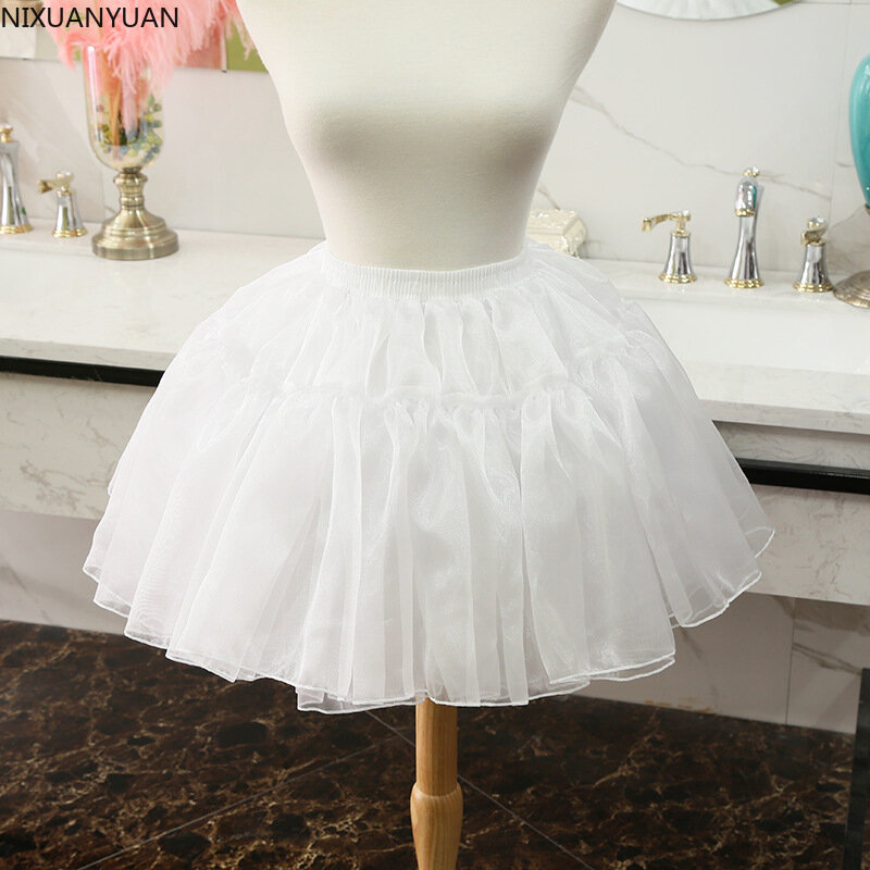 Puffy Skirt for Girls Underskirt Crinoline Bride Petticoat Cosplay Wedding Accessories Rockabilly Slip Boutique Lolita Dress