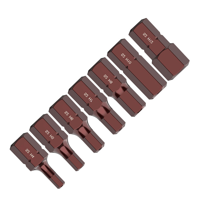 Magnetic Shank Screwdriver Bits for Impact Screwdriver, Cabeça H4, H5, H6, H7, H8, H10, H12, 30mm, 10mm, 1Pc