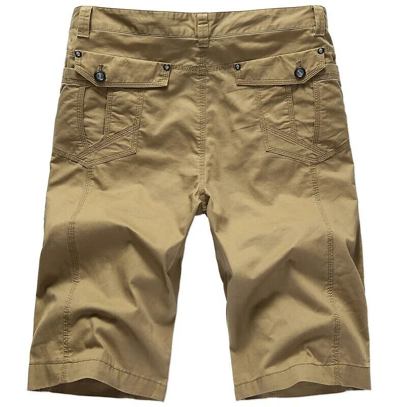 Trendy Pocket Tactical Cargo Shorts Cotton Men Casual Loose Baggy Straight Boardshrots Streetwear Clothes