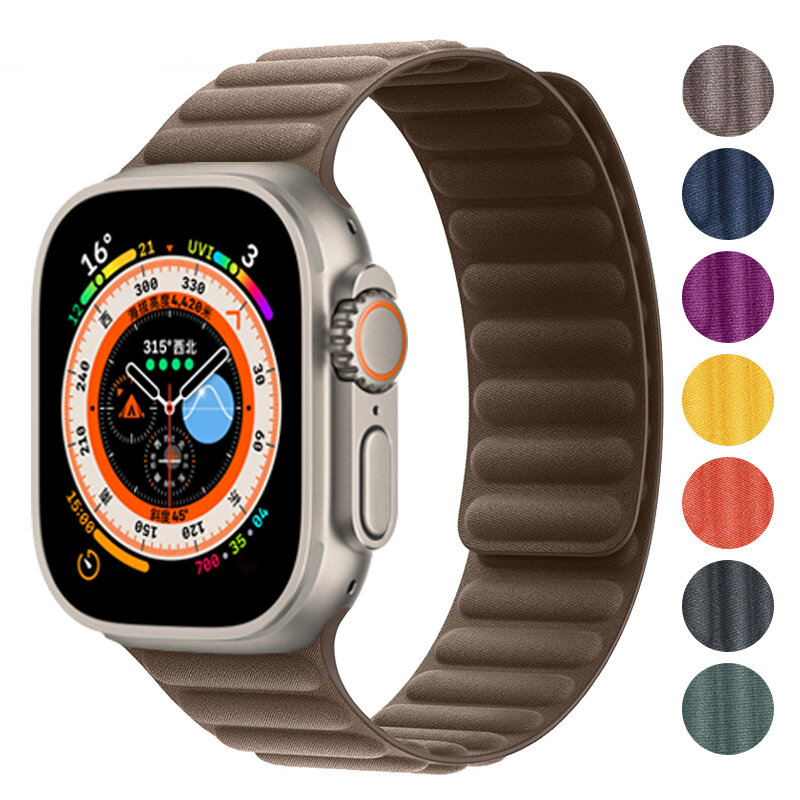 Correa FineWoven para Apple Watch, pulsera de bucle magnético Original para iWatch Series 9, 8, SE, 7, Ultra 2, 49mm, 44mm, 40mm, 45mm, 41mm, nueva