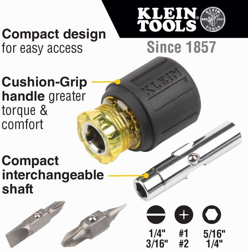 Klein Tools Paquete de almacenamiento de herramientas con bolsa de herramientas rodantes, destornillador de varias brocas/destornillador de tuercas y accesorios