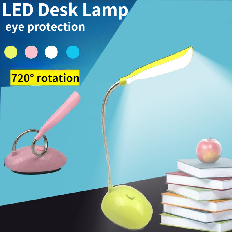 LED Lampe de Bureau Lampe de Table Lumière de Livre De Lecture Batterie 3xaaa Lampe de Bureau Mini Blanc Chaud Protection Oculaire Étudiant