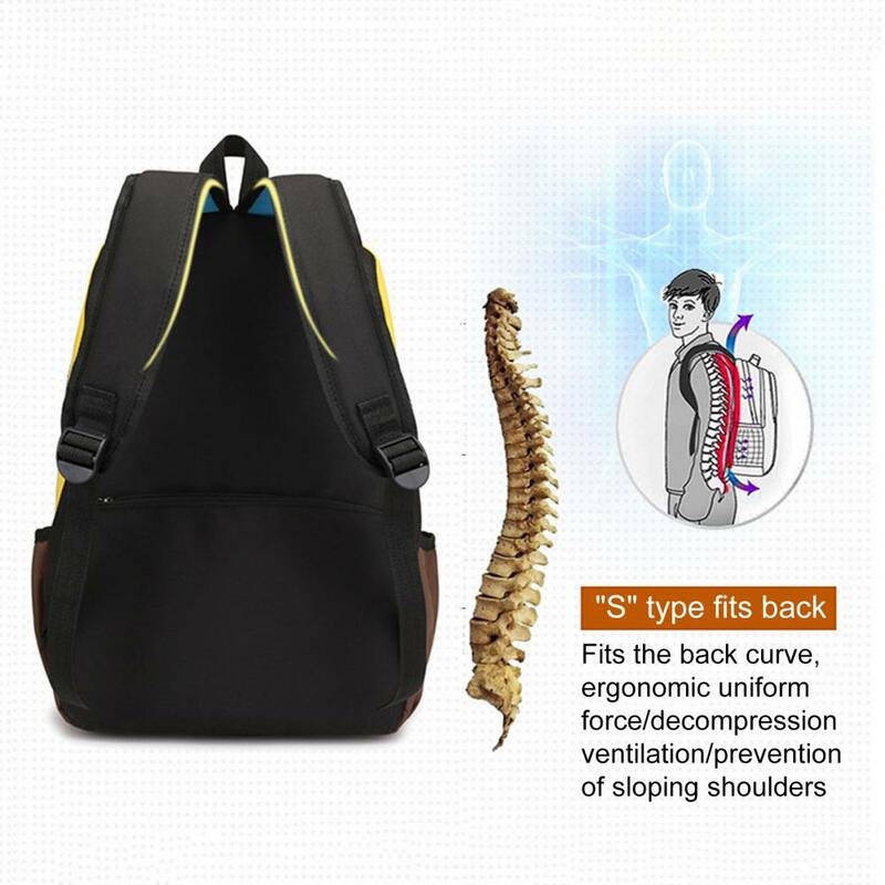 Tas punggung kanvas tahan air ergonomis wanita, tas sekolah modis dengan Strip reflektif Ideal tas bahu bepergian untuk remaja perempuan