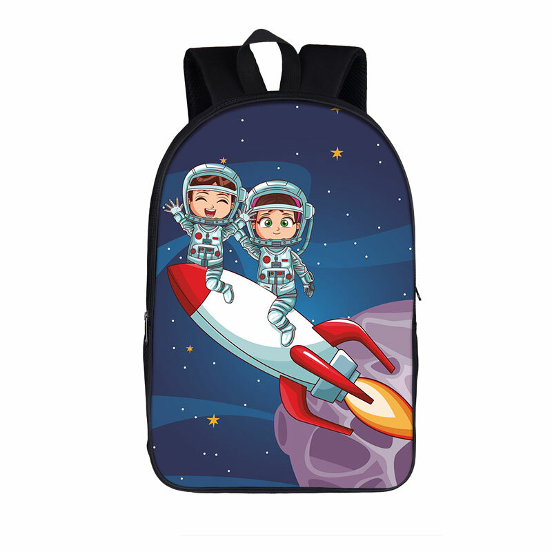 Kreskówka astronauta planeta galaktyka z nadrukiem w przestrzeń studencką torby szkolne na co dzień plecaki nastolatki chłopcy dziewczyny plecaki podróżne na laptopa