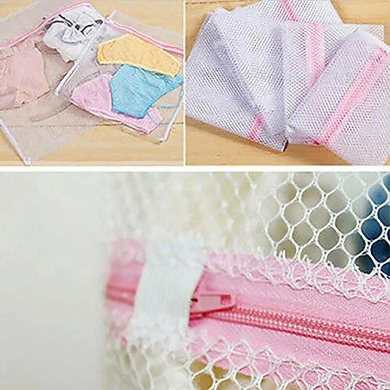New Washing Machine Laundry Bag Bra Underwear Clothes Mesh Net Storage Zipper Pouch